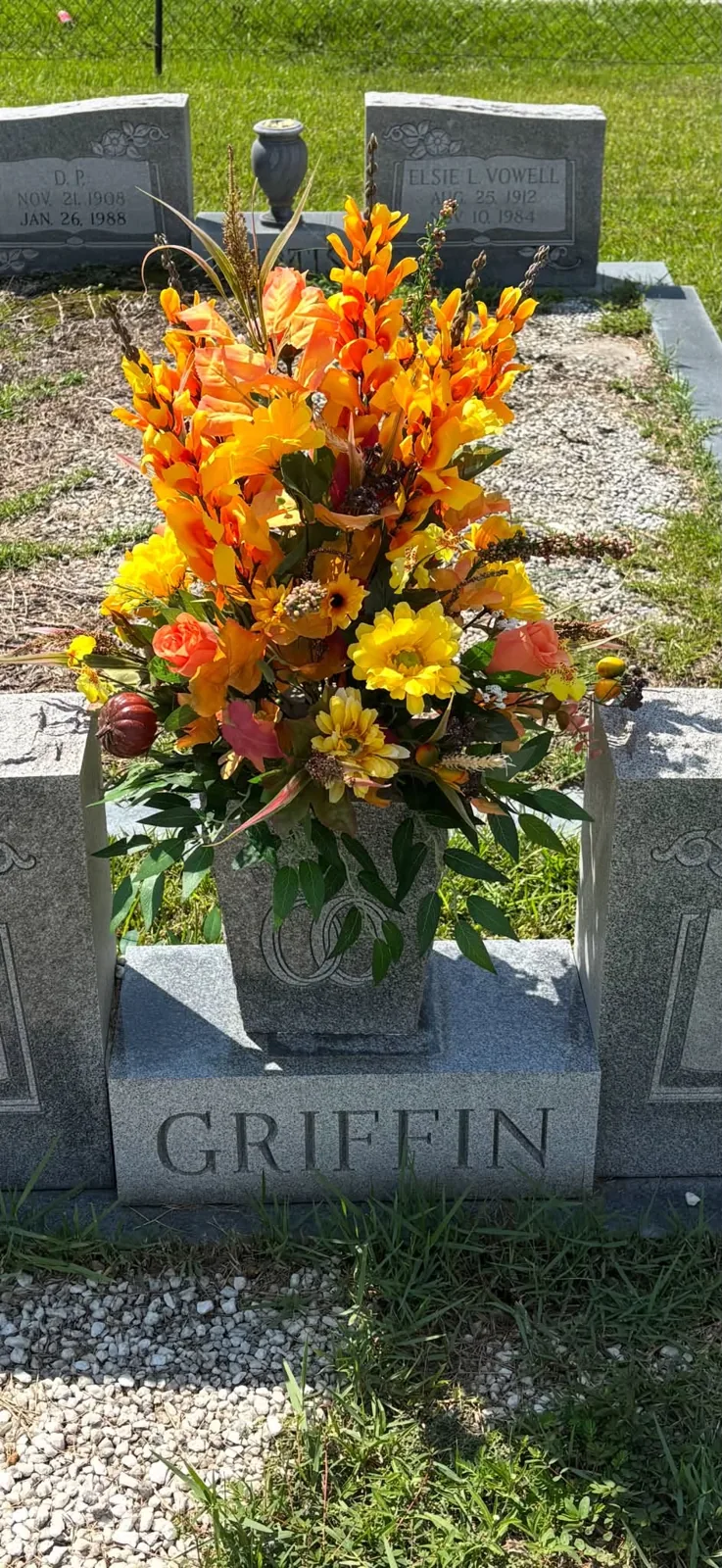 Cemetery flowers created by Fleur de Farber Florist